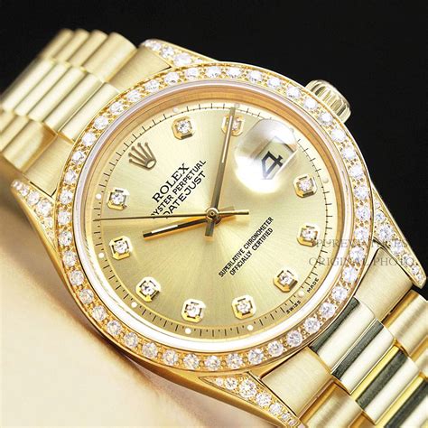 18 carat yellow gold rolex watch|solid gold Rolex price.